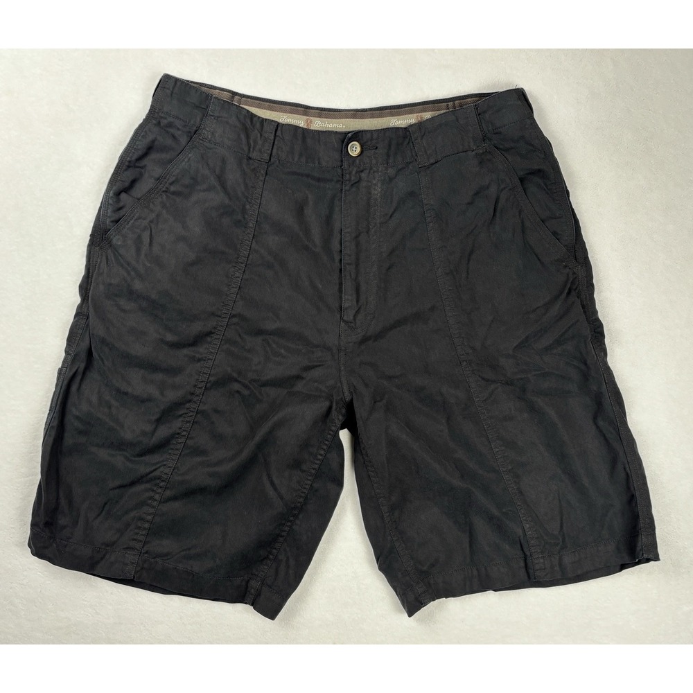 Tommy Bahama Black Cargo Shorts‎ Lyocell Blend Size 34 Casual Summer